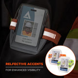 Squids 3386 Arm Band Id/badge Holder, Vertical, Hi-vis Lime 3.75 X 4.25 For 2.5 X 4 Insert, 10/pack, Ships In 1-3 Bus Days