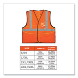 Glowear 8216ba Class 2 Breakaway Mesh Id Holder Vest, Polyester, 4x-large/5x-large, Orange, Ships In 1-3 Business Days