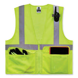 Glowear 8220z Class 2 Standard Mesh Zipper Vest, Polyester, 4x-large/5x-large, Lime, Ships In 1-3 Business Days