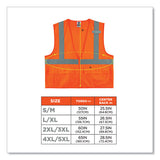 Glowear 8225z Class 2 Standard Solid Vest, Polyester, Orange, Small/medium, Ships In 1-3 Business Days