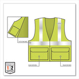 Glowear 8225z Class 2 Standard Solid Vest, Polyester, Lime, Small/medium, Ships In 1-3 Business Days
