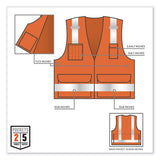 Glowear 8250z Class 2 Surveyors Zipper Vest, Polyester, Large/x-large, Orange, Ships In 1-3 Business Days