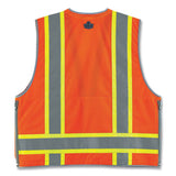 Glowear 8254hdz Class 2 Heavy-duty Surveyors Zipper Vest, Polyester, Small/medium, Orange, Ships In 1-3 Business Days