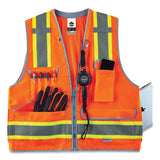 Glowear 8254hdz Class 2 Heavy-duty Surveyors Zipper Vest, Polyester, Small/medium, Orange, Ships In 1-3 Business Days