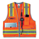 Glowear 8254hdz Class 2 Heavy-duty Surveyors Zipper Vest, Polyester, Small/medium, Orange, Ships In 1-3 Business Days