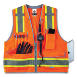 Glowear 8254hdz Class 2 Heavy-duty Surveyors Zipper Vest, Polyester, Large/x-large, Orange, Ships In 1-3 Business Days