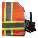 Glowear 8254hdz Class 2 Heavy-duty Surveyors Zipper Vest, Polyester, 4x-large/5x-large, Orange, Ships In 1-3 Business Days