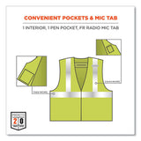 Glowear 8261frhl Class 2 Dual Compliant Fr Hook And Loop Safety Vest, Small/medium, Lime, Ships In 1-3 Business Days
