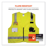 Glowear 8262frz Class 2 Fr Surveyor Zip Vest, Tencel/modacrylic/para-aramid/kevlar, 2xl/3xl, Lime, Ships In 1-3 Business Days