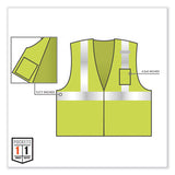 Glowear 8256z Class 2 Self-extinguishing Zipper Vest, Polyester, 4x-large/5x-large, Lime, Ships In 1-3 Business Days