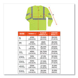Glowear 8391 Class 3 Hi-vis Long Sleeve Shirt, Polyester, Lime, Medium, Ships In 1-3 Business Days