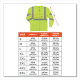 Glowear 8391 Class 3 Hi-vis Long Sleeve Shirt, Polyester, Lime, X-large, Ships In 1-3 Business Days