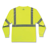 Glowear 8391 Class 3 Hi-vis Long Sleeve Shirt, Polyester, Lime, 4x-large, Ships In 1-3 Business Days