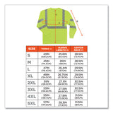 Glowear 8391 Class 3 Hi-vis Long Sleeve Shirt, Polyester, Lime, 4x-large, Ships In 1-3 Business Days