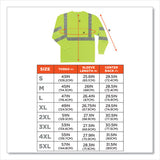 Glowear 8391 Class 3 Hi-vis Long Sleeve Shirt, Polyester, Lime, 5x-large, Ships In 1-3 Business Days