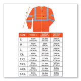 Glowear 8391 Class 3 Hi-vis Long Sleeve Shirt, Polyester, Orange, Medium, Ships In 1-3 Business Days