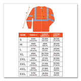 Glowear 8391 Class 3 Hi-vis Long Sleeve Shirt, Polyester, Orange, Large, Ships In 1-3 Business Days