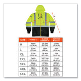Glowear 8372 Zipup Hivis Class 3 Zip Hood Sweatshirt W/ Black Bottom, Polar Fleece, Lime, Medium, Ships In 1-3 Business Days