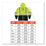 Glowear 8372 Zipup Hivis Class 3 Zip Hood Sweatshirt W/ Black Bottom, Polar Fleece, Lime, Medium, Ships In 1-3 Business Days