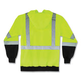 Glowear 8372 Zipup Hivis Class 3 Zip Hood Sweatshirt W/ Black Bottom, Polar Fleece, Lime, Medium, Ships In 1-3 Business Days