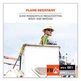 Glowear 8263frhl Class 2 Fr Safety Economy Hook/loop Vest, Modacrylic Mesh/cotton, 4xl/5xl, Lime, Ships In 1-3 Business Days