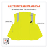 Glowear 8263frhl Class 2 Fr Safety Economy Hook/loop Vest, Modacrylic Mesh/cotton, 4xl/5xl, Lime, Ships In 1-3 Business Days