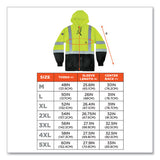 Glowear 8373 Hi-vis Class 3 Hooded With Sweatshirt Black Bottom, Polar Fleece, Lime, Medium, Ships In 1-3 Business Days