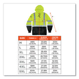 Glowear 8373 Hi-vis Class 3 Hooded With Sweatshirt Black Bottom, Polar Fleece, Lime, Medium, Ships In 1-3 Business Days