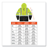 Glowear 8373 Hi-vis Class 3 Hooded With Sweatshirt Black Bottom, Polar Fleece, Lime, Medium, Ships In 1-3 Business Days