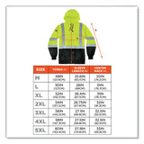 Glowear 8373 Hi-vis Class 3 Hooded With Sweatshirt Black Bottom, Polar Fleece, Lime, Medium, Ships In 1-3 Business Days