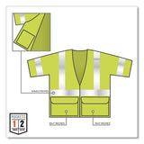 Glowear 8320z Class 3 Standard Zipper Vest, Polyester, 2x-large/3x-large, Lime, Ships In 1-3 Business Days