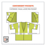 Glowear 8356frhl Class 3 Fr Hook And Loop Safety Vest With Sleeves, Modacrylic. 2xl/3xl, Lime, Ships In 1-3 Business Days