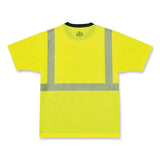 Glowear 8280bk Class 2 Performance T-shirt With Black Bottom, Polyester, X-large, Lime, Ships In 1-3 Business Days