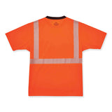 Glowear 8280bk Class 2 Performance T-shirt With Black Bottom, Polyester, 4x-large, Orange, Ships In 1-3 Business Days