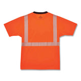 Glowear 8280bk Class 2 Performance T-shirt With Black Bottom, Polyester, 5x-large, Orange, Ships In 1-3 Business Days