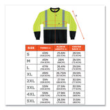 Glowear 8281bk Class 2 Long Sleeve Shirt With Black Bottom, Polyester, Small, Lime, Ships In 1-3 Business Days
