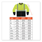 Glowear 8281bk Class 2 Long Sleeve Shirt With Black Bottom, Polyester, Medium, Lime, Ships In 1-3 Business Days