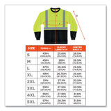Glowear 8281bk Class 2 Long Sleeve Shirt With Black Bottom, Polyester, X-large, Lime, Ships In 1-3 Business Days