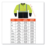 Glowear 8281bk Class 2 Long Sleeve Shirt With Black Bottom, Polyester, 2x-large, Lime, Ships In 1-3 Business Days