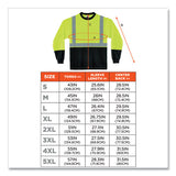 Glowear 8281bk Class 2 Long Sleeve Shirt With Black Bottom, Polyester, 3x-large, Lime, Ships In 1-3 Business Days