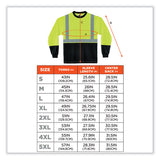 Glowear 8281bk Class 2 Long Sleeve Shirt With Black Bottom, Polyester, 4x-large, Lime, Ships In 1-3 Business Days
