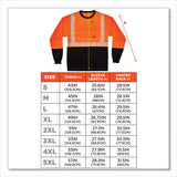 Glowear 8281bk Class 2 Long Sleeve Shirt With Black Bottom, Polyester, Small, Orange, Ships In 1-3 Business Days