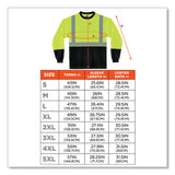 Glowear 8291bk Type R Class 2 Black Front Long Sleeve T-shirt, Polyester, Small, Lime, Ships In 1-3 Business Days
