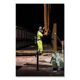 Glowear 8291bk Type R Class 2 Black Front Long Sleeve T-shirt, Polyester, Medium, Lime, Ships In 1-3 Business Days