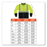 Glowear 8291bk Type R Class 2 Black Front Long Sleeve T-shirt, Polyester, 5x-large, Lime, Ships In 1-3 Business Days