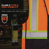Glowear 8251hdz Class 2 Two-tone Hi-vis Safety Vest, 4x-large To 5x-large, Orange, Ships In 1-3 Business Days