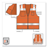 Glowear 8253hdz Class 2 Heavy-duty Mesh Surveyors Vest, Polyester, Small/medium, Orange, Ships In 1-3 Business Days