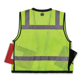 Glowear 8253hdz Class 2 Heavy-duty Mesh Surveyors Vest, Polyester, 4x-large/5x-large, Lime, Ships In 1-3 Business Days