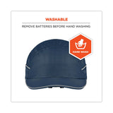 Skullerz 8965 Lightweight Bump Cap Hat With Led Lighting, Short Brim, Navy, Ships In 1-3 Business Days