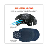 Skullerz 8965 Lightweight Bump Cap Hat With Led Lighting, Short Brim, Navy, Ships In 1-3 Business Days